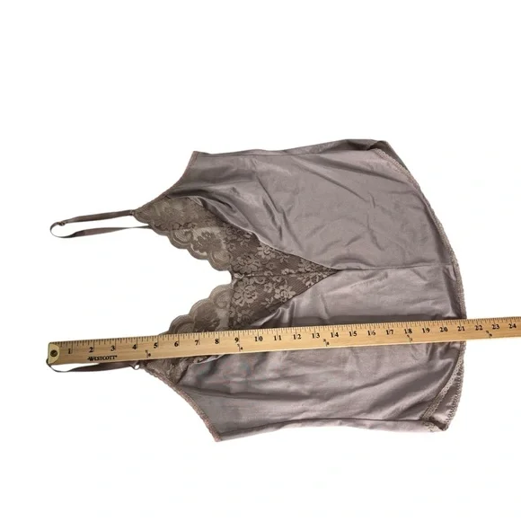 Vintage Chantilly Maidenform Satin Lace V-Neck Cami Tank Top Women’s 36 - Picture 5 of 10